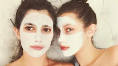 Bella Hadid face mask.