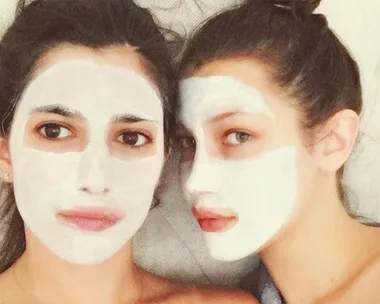 Bella Hadid face mask.