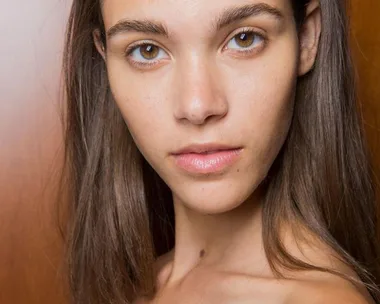 model backstage at oscar de la renta runway show