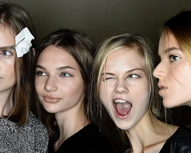 Models backstage.