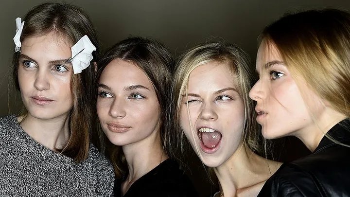 Models backstage.