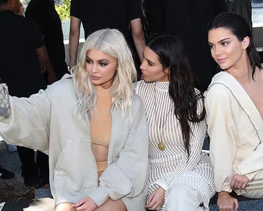 Kylie Jenner, Kim Kardashian and Kendall Jenner at YEEZY Season 4 2016 NYFW