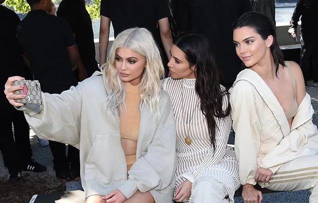 Kylie Jenner, Kim Kardashian and Kendall Jenner at YEEZY Season 4 2016 NYFW