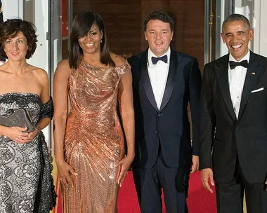 Michelle Obama Atelier Versace Dress State Dinner