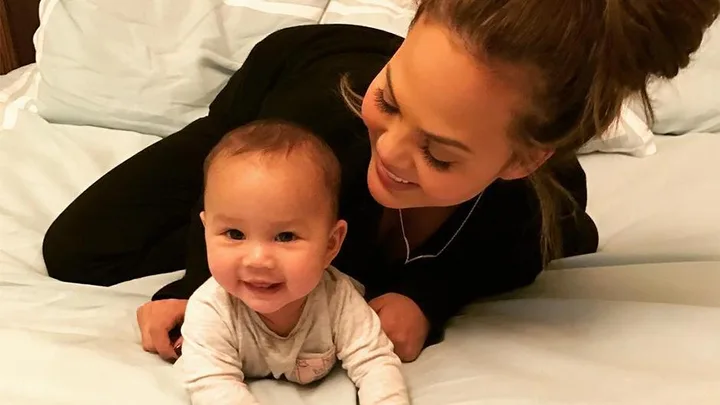 Chrissy Teigen and Baby Luna