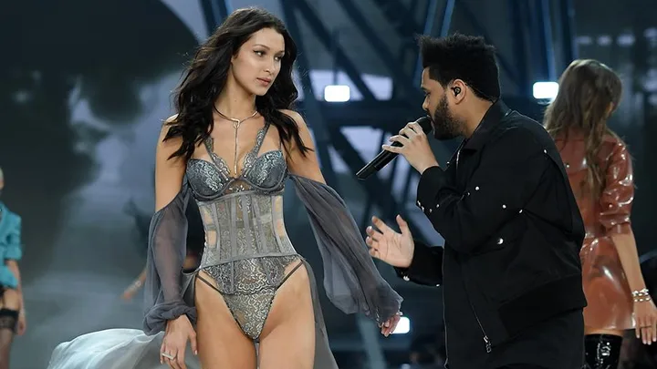 bella hadid the weeknd victoria's secret show