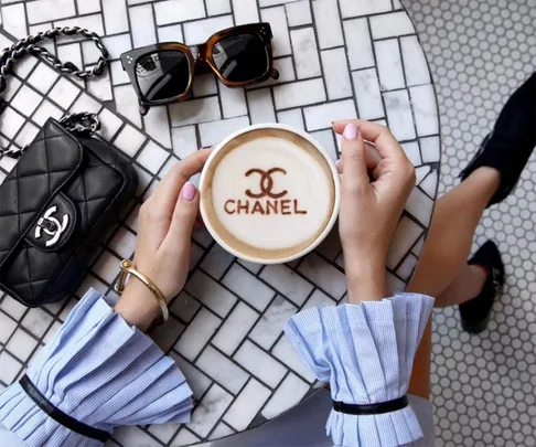 Chanel Designer Coffee Art