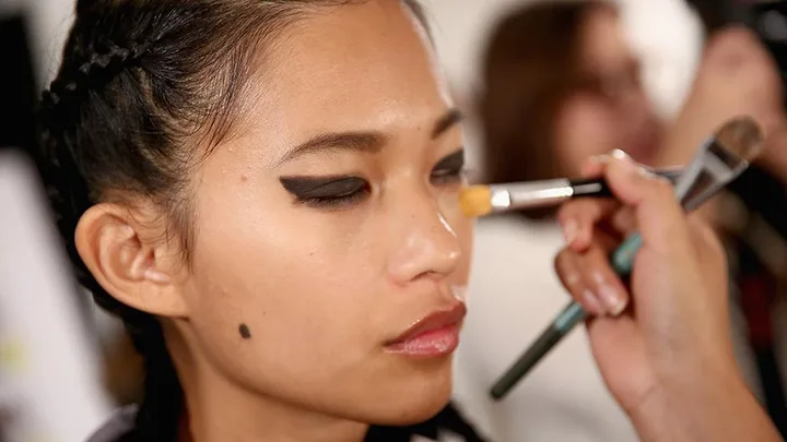 Makeup brushes, fashion week