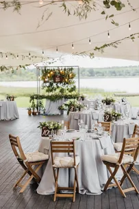 Wedding table settings.