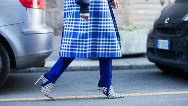 Jacquemus Blue Check Coat Trend