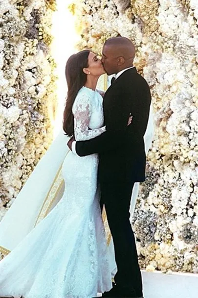 Kanye West and Kim Kardashian wedding.