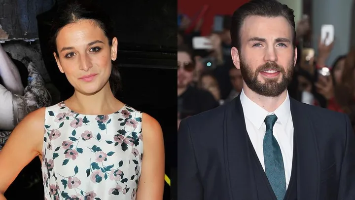 Jenny Slate and Chris Evans.