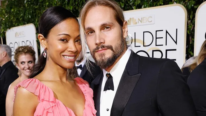 Zoe Saldana and Marco Perego.