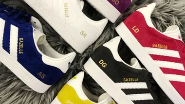 Adidas Gazelles monogrammed