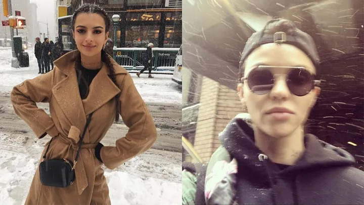 celebrities nyc snowstorm