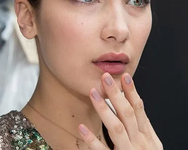 bella hadid backstage makeup