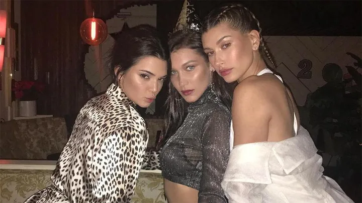 Kendall Jenner, Bella Hadid and Hailey Baldwin.