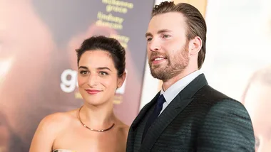 Jenny Slate and Chris Evans.