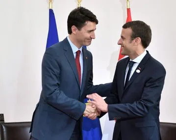 Justin Trudeau and Emmanuel Macron