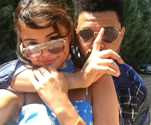 Selena Gomez and The Weeknd.