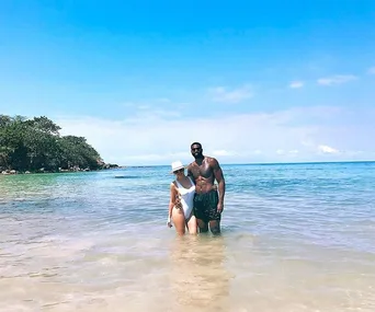 Khloe Kardashian and Tristan Thompson. 