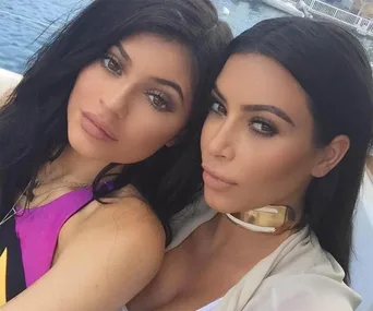 Kylie Jenner and Kim Kardashian. 