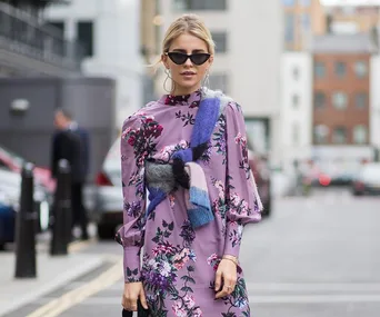 London Fashion Week street style. 