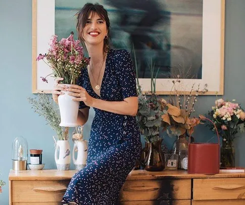rouje dress ARIELLE Midi Floral Red in belt at the waist Fastening with mother Rouje bag | Rouje dress,