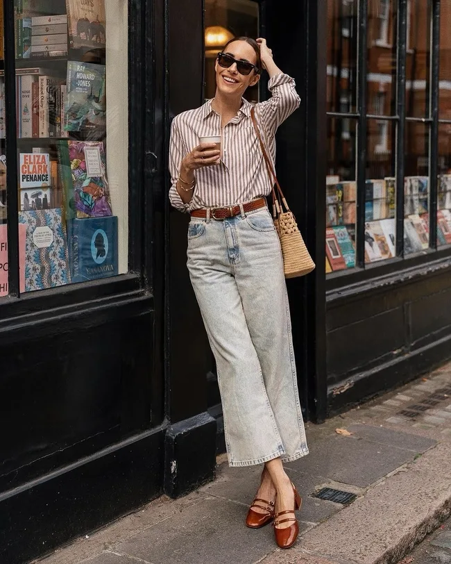 woman wearing french fashion label sezane