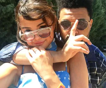 Selena Gomez and The Weeknd. 