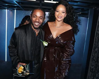 Kendrick Lamar and Rihanna at 2018 Grammys