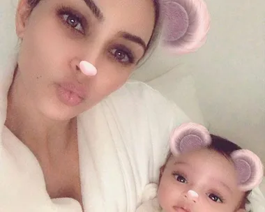 Kim Kardashian Just Shared The First Picture Of Baby Chicago, And Of Course It’s A Selfie