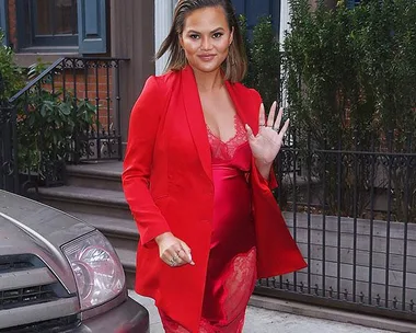 Chrissy Teigen Saved From Being Hit By Cyclist