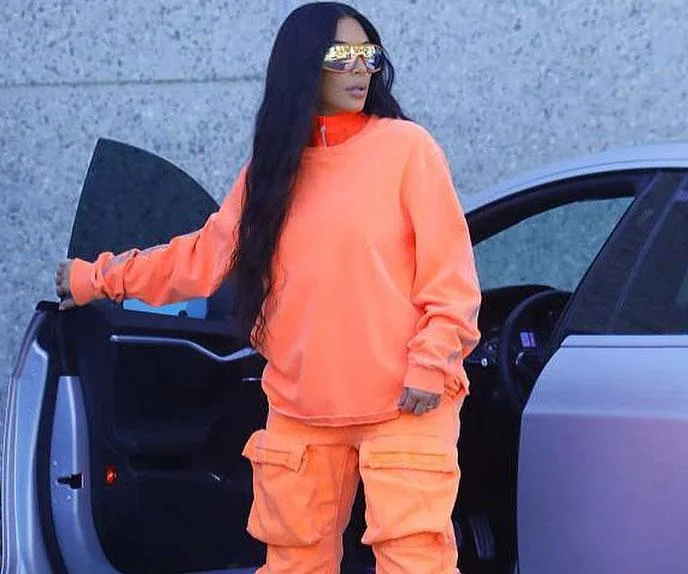 Kim Kardashian Debuts Yeezy Collection In Paparazzi Shots ELLE