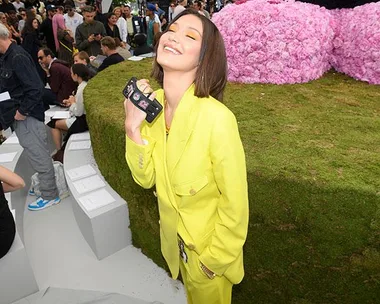 Bella Hadid Neon Yellow Manicure