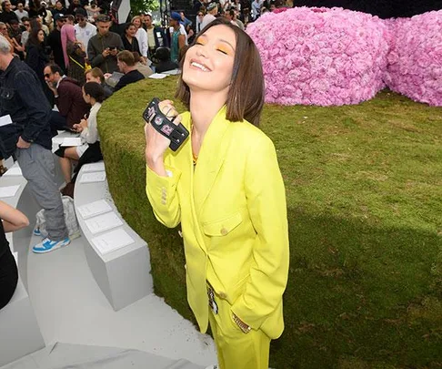 Bella Hadid Neon Yellow Manicure