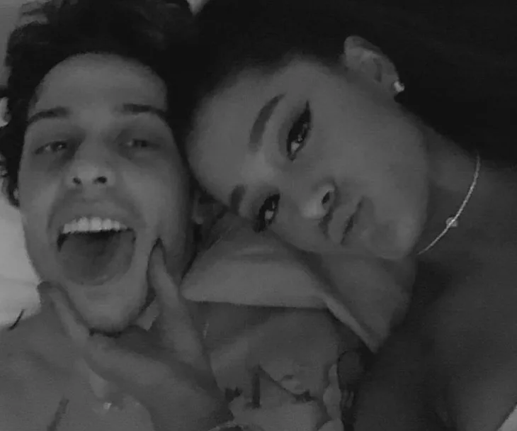 Ariana Grande and Pete Davidson. 