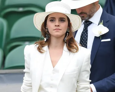 Emma Watson at Wimbledon. 