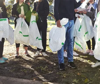 ELLE Australia beach cleanup.