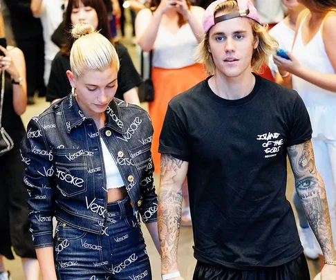 Hailey Baldwin and Justin Bieber.