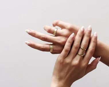 Nude nails.