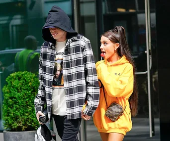 Ariana Grande and Pete Davidson. 