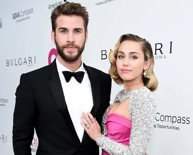 Liam Hemsworth and Miley Cyrus.