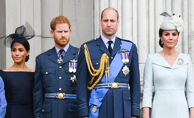 Kate Middleton, Meghan Markle, Prince Harry and Prince William.