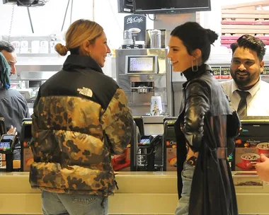 Kendall Jenner in McDonald's. 