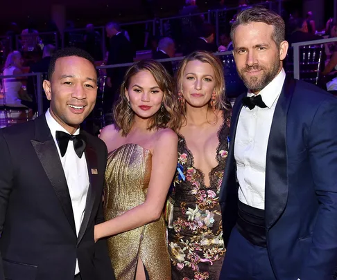 John Legend, Chrissy Teigen, Blake Lively and Ryan Reynolds