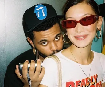 Bella Hadid and The Weeknd. 