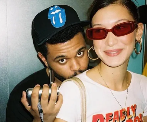 Bella Hadid and The Weeknd.