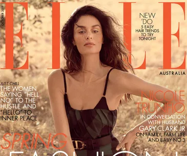 Nicole Trunfio on the ELLE Australia October 2019 magazine cover.