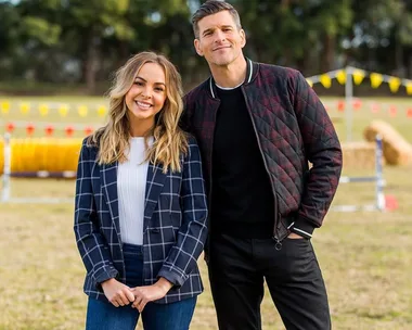 Osher Günsberg and Angie Kent from 'The Bachelorette' Australia 2019.